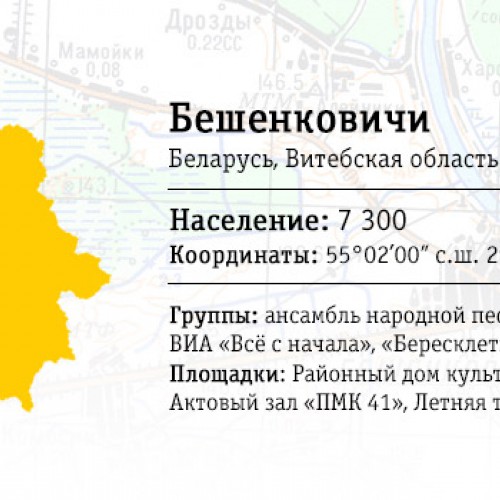 Карта местности: Бешенковичи
