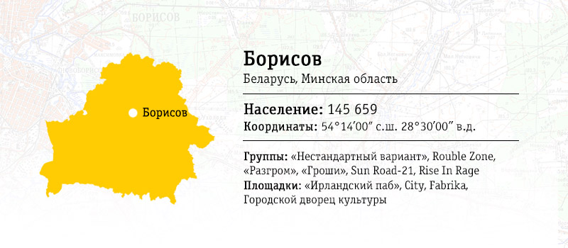 Карта местности: Борисов